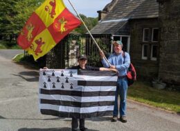 Breton flag and the flag of Owain Glyndwr